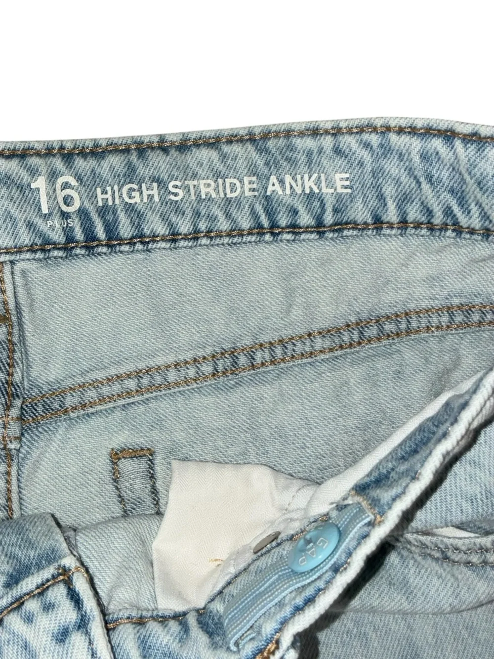 EUC GAP Kids High Rise Stride Wide-Leg Ankle Jeans 16 Plus Light Wash Y2K